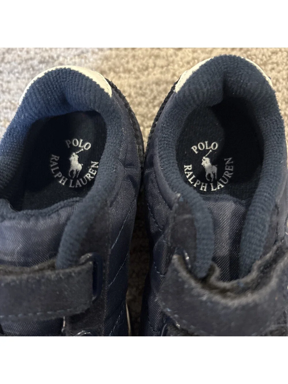 Polo Ralph Lauren toddlers sneakers Size 7 13cm Navy Blue With Straps Pony Logo